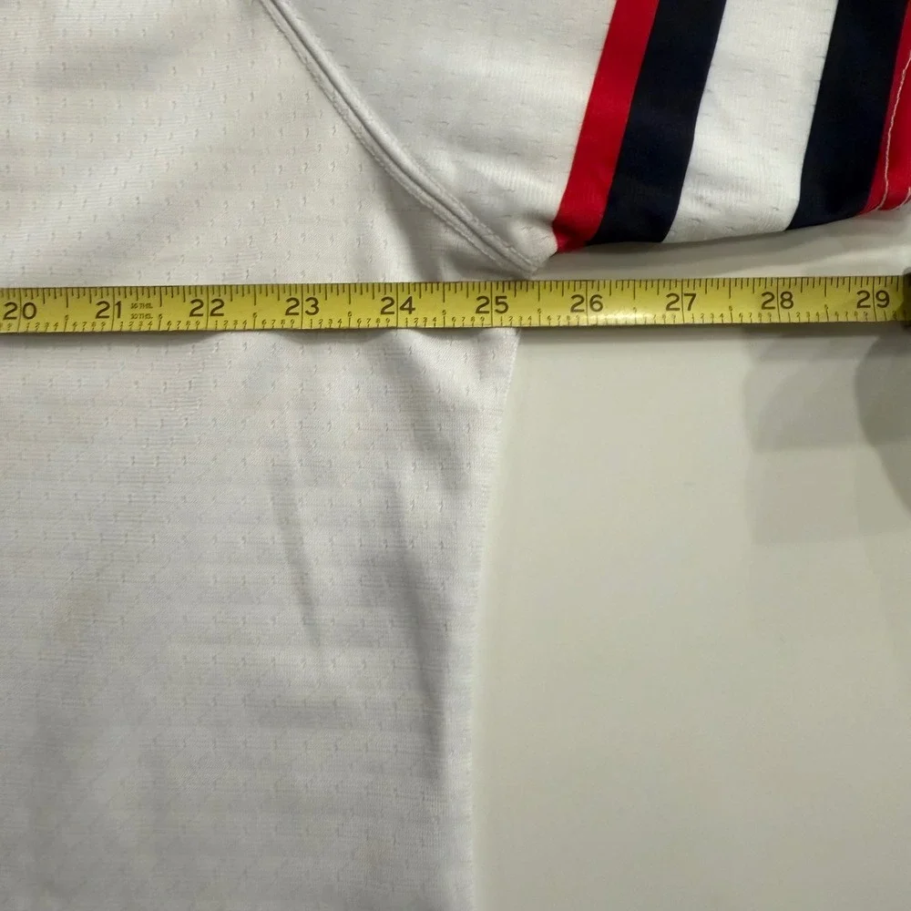 Boston Cannons PLL Number 4 Thompson Jersey White Red Blue V Neck Mens Size M - Picture 5 of 6